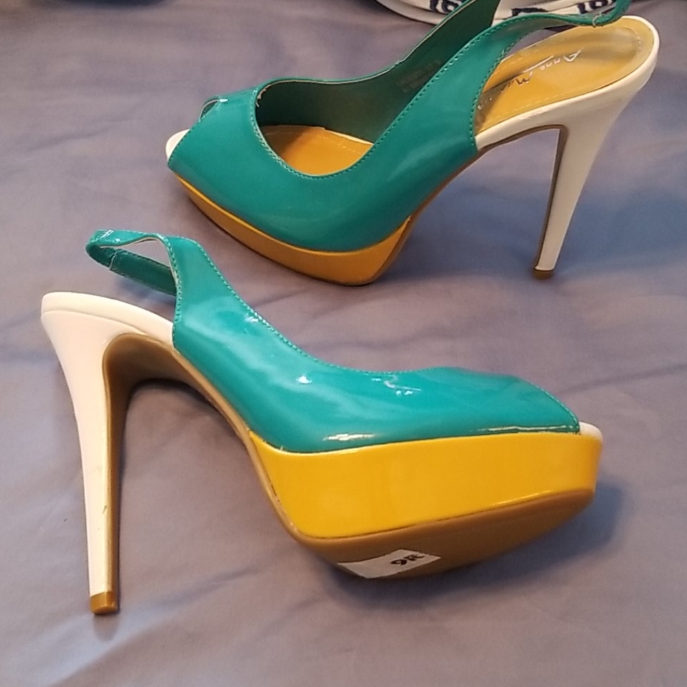 Colorful heels, never worn outside the house